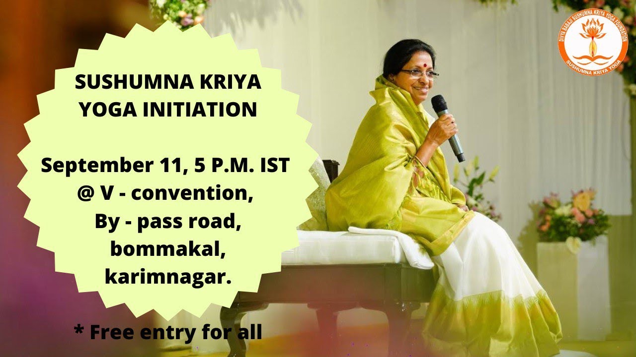 🔴 Sushumna Kriya Yoga Initiation | Karimnagar | Pujyasri ...