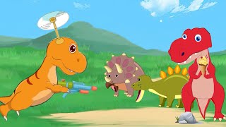 Dinosaur World In The Happy Forest | Best Dinosaur Cartoon Collection | Funny Dinosaur Family