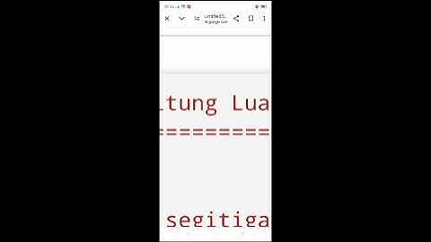 program menghitung luas segitiga menggunakan google colab