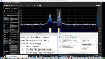 use SDRSharp SDR APP to listen to Morse Code on Mumble Voice Chat - several advantages