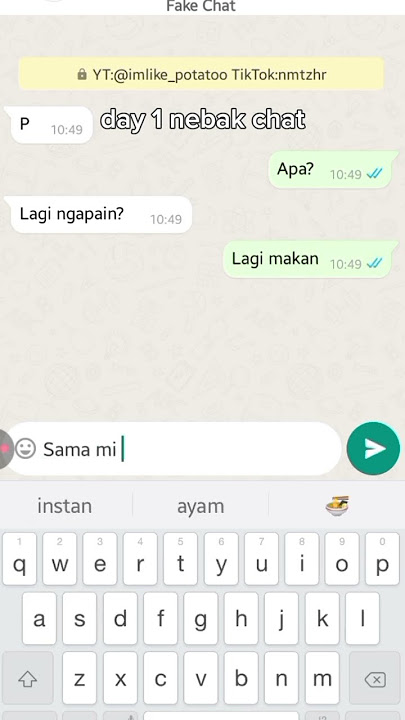 day 1 nebak chat temen gone wrong | ngikut trend tiktod doang ๐คโจ #shorts #jokes #trend