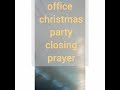 office christmas party closing prayer