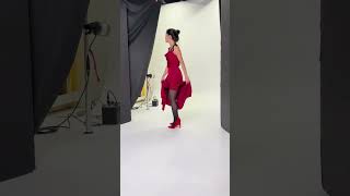 Behind The Scenes With Federica Red Lace Top Matte Stockings Part 2