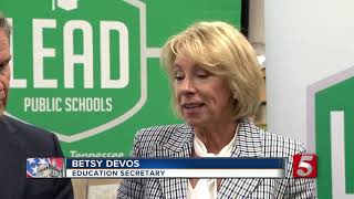 US Education Secretary DeVos met by protestors during Nashville visit
