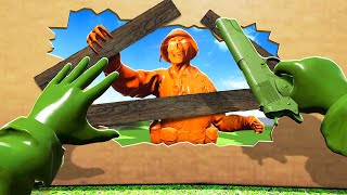 Building A Base Against Toy Zombies  Plastic Battlegrounds Vr