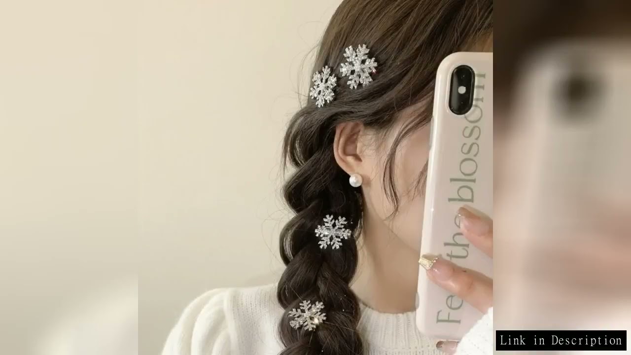 2024 New 2pcs Sliver Snowflake Hair Clip Women Girls Sweet Bangs Side Clip Glitter Shiny Edge Hairpi