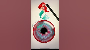 The Little Mermaid Eye Color Mix #disney #disneyprincess #thelittlemermaid #draweyes #colors  #fyp