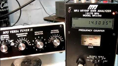Part 2  Demonstration of controls settings on MFJ941E Antenna Tuner  Part 2
