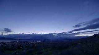 Utah valley sunset time lapsed with fast cloudscape FREE STOCK VIDEO