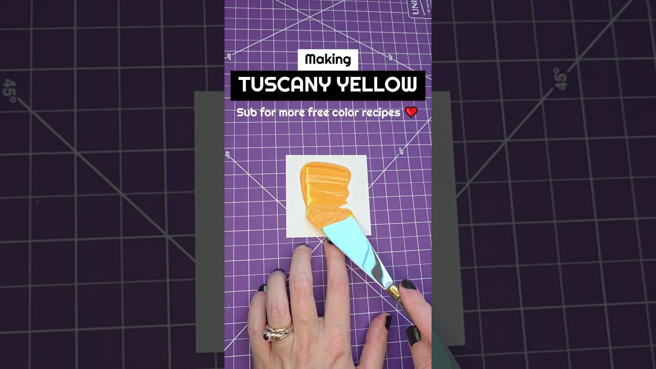 Tuscany Paint Mixing 🎨 For My Color Library! #colormixing #paintmixing #asmr #asmrart #shorts