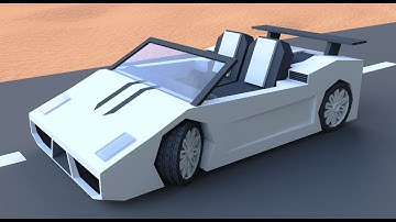 Timelapse video of low poly lamborghini aventador | make 3d | blender