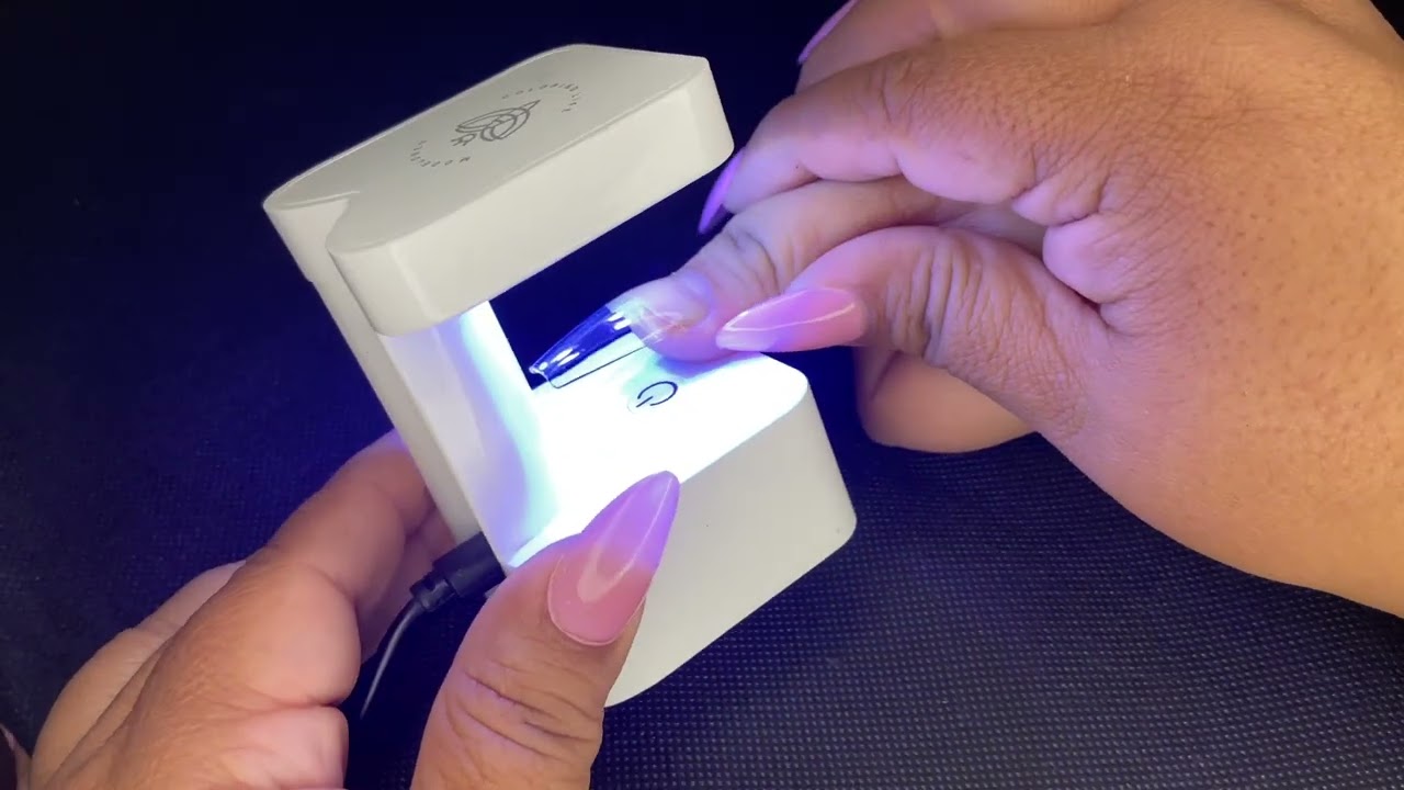 Modelones Nail Tips and Glue Gel Kit, 4 In 1 Nail Glue Gel and UV LED Nail Lamp Easy All-In-One Kit