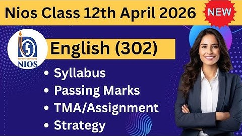 "NIOS Class 12 English 2026 📚 | Full Syllabus, TMA & Passing Marks Explained!" #nios #H.K.Nios
