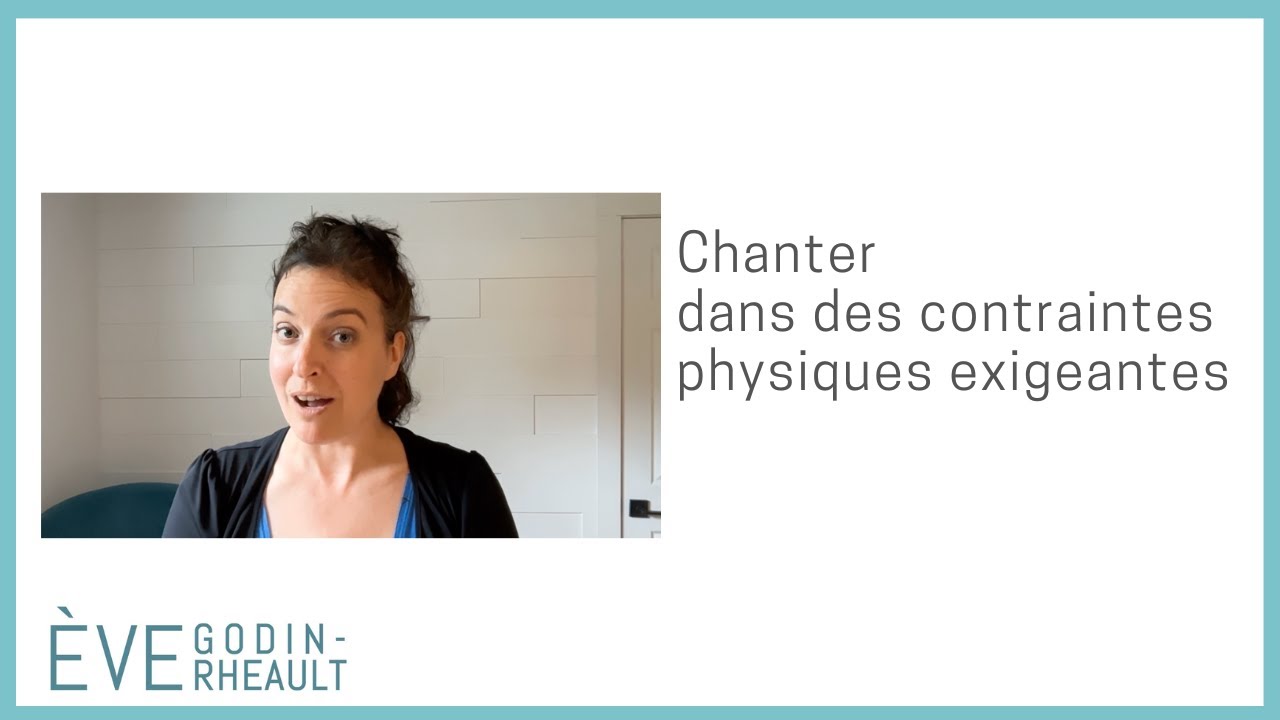 Chanter dans des contraintes physiques exigeantes #coachingvocal  #coursdechant #pédagogie