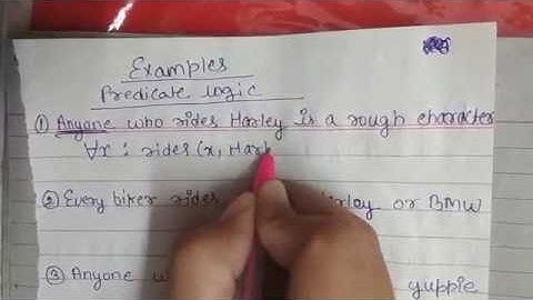 Examples to solve predicate logic Question in Artificial Intelligence--P6 #12