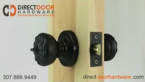 Emtek Petal Keyed Knob with Style 12 Rosette in Medium Bronze