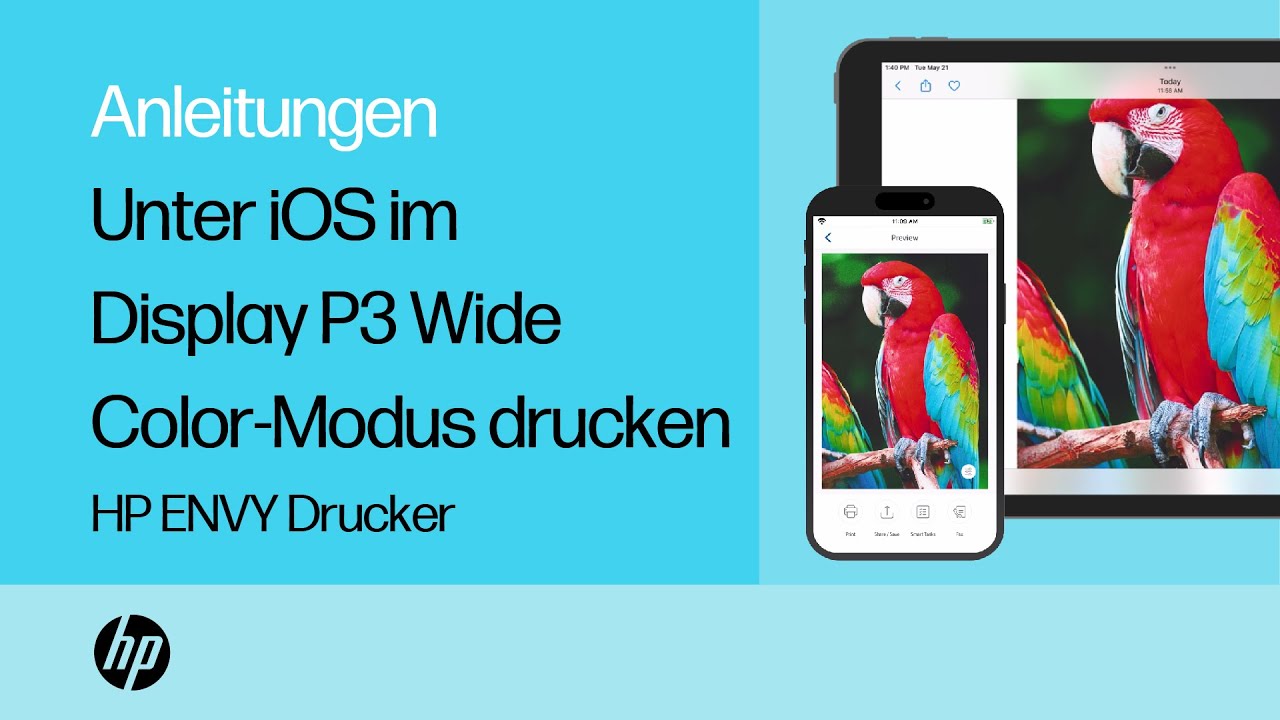 Vom iPhone oder iPad im Display P3 Wide Color-Modus drucken | HP ENVY ...