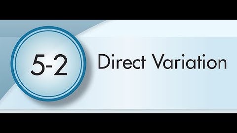 5-2 Direct Variation