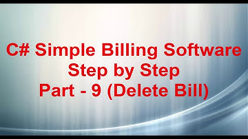 C# Simple Billing Software Part - 9 (Delete Bills)