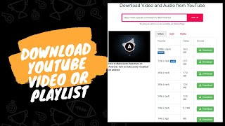 How to download a youtube video or playlist | download video as audio