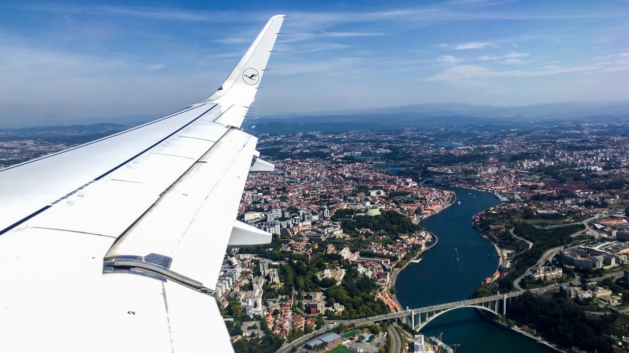 Lufthansa 1178 FRA-OPO landing Frankfurt Germany Porto Portugal Airbus A320neo D-AINL