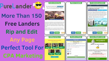 Purelander- More Than 150 Free Landers You Can Use And Edit For CPA Marketing
