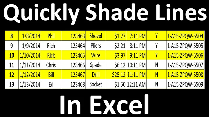 How To Shade Every Other Line in Excel with Conditional Formatting