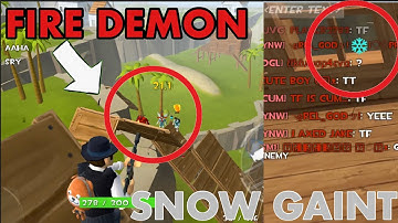 Rocket Royale SNOW GAINT AND FIRE DEMON IN SAME LOBBY - Android Gameplay #49
