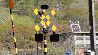 【踏切】JR大糸線　山奥の踏切 (Railroad crossing in Japan)