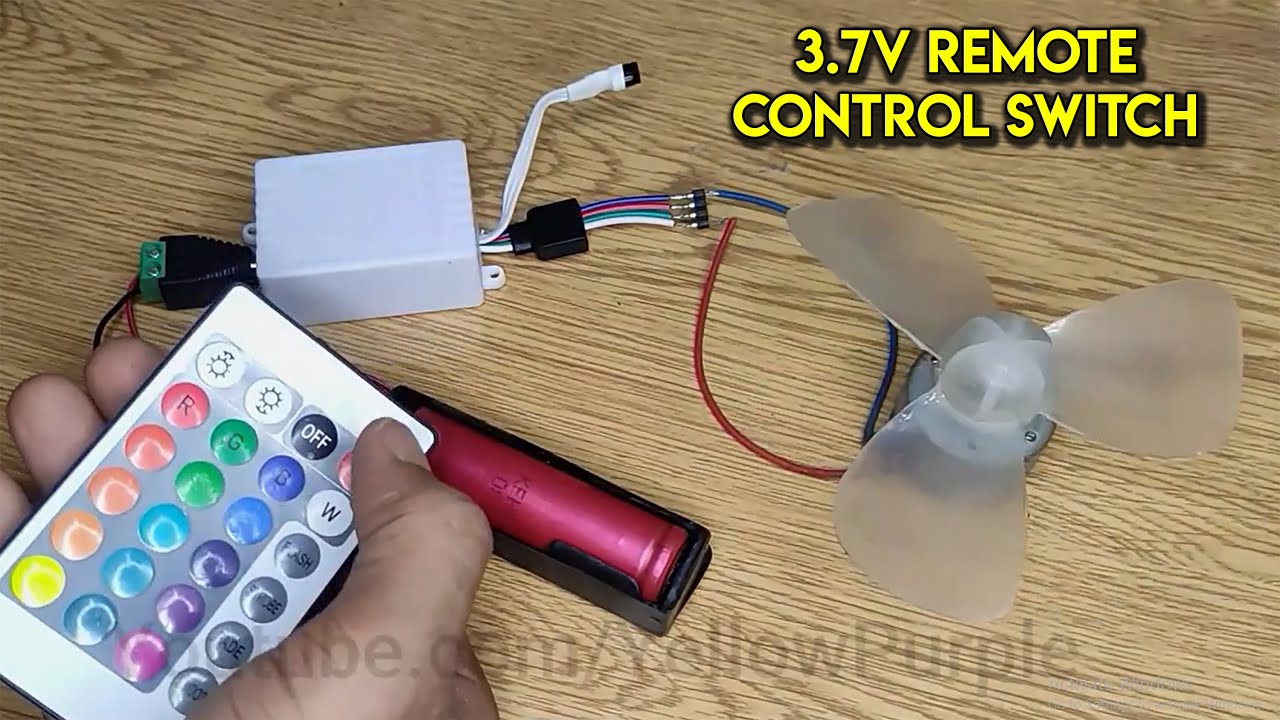 How To Make Very Simple Wireless 3.7V Remote Control Fan Light Switch