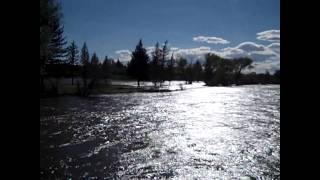 Saratoga Flood North Platte River 7 June 2011 (Raw Video)