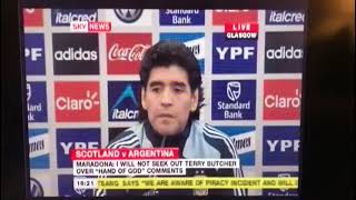 Maradona talks to Scottish Media Hilarious