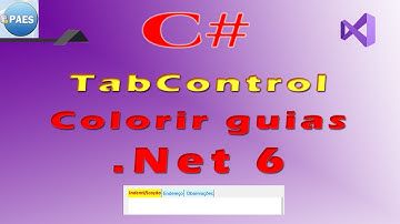 Colorindo as guias (abas) de um TabControl com C#. Visual Studio 2022 / 2019