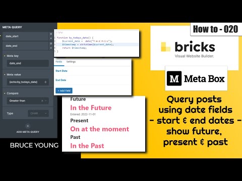 Query events using a start and end date created with MetaBox and queried using Bricks Builder