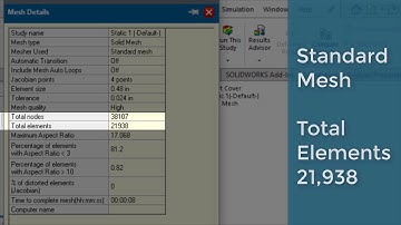 SOLIDWORKS Simulation: Mesh Parameters