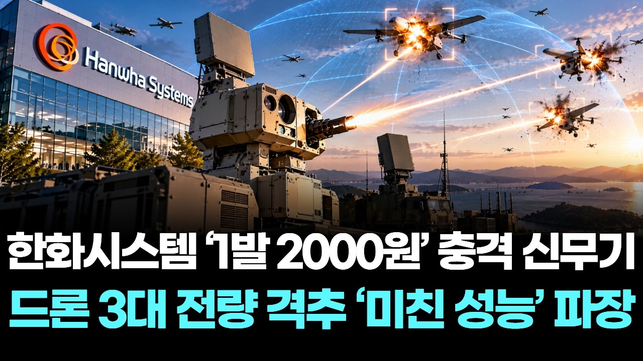 한화시스템 ‘1발 2000원’ 충격 신무기…드론 3대 전량 격추 ‘미친 성능’ 파장