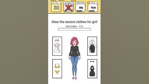 Brain Lock Level 30 Wear the sexiest clothes for girl walkthrough solution || Brain Lock level 30