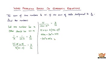 How to solve word problems based on quadratic equations? -- Vol. 2/5