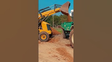 jcb 3dx backhoe loader and Swaraj tractor  #shorts #trending #tractor #jcb