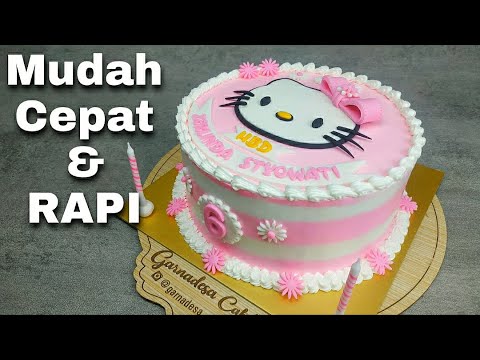 Making beautiful hello kitty birthday cakes is quick and easy. 