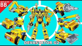 Speed Build Devastator G2 !! FINAL ⚡️ как сделать робота Lego Transformers Combiner 6 in 1 Qman 1417