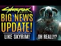 Cyberpunk 2077 News Update - Big Skyrim Similarities!  Full Combat Gameplay Info! Owning Property?