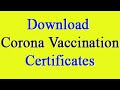 Download corona vaccination certificate