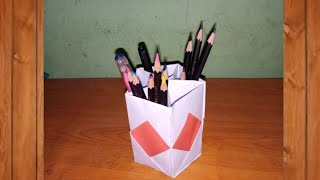 কাগজ দিয়ে সহজে কলমদানি তৈরি //paper pen holder by Limu Art Gallery 45 views 3 months ago 2 minutes, 11 seconds