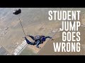 Friday Freakout: Skydive Student's Parachute Doesn't Open, Wrapped Around Foot!