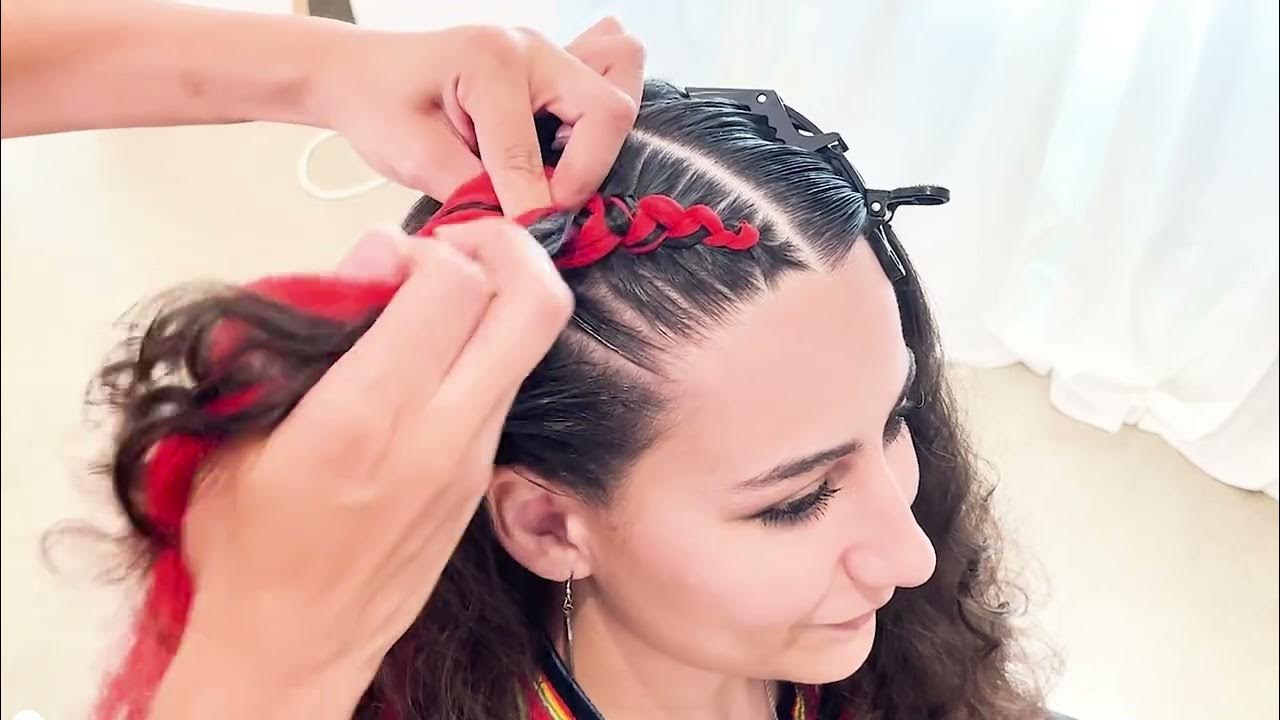 how-to-add-in-hair-extensions-to-braids-youtube