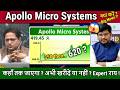 Apollo Micro Systems share Analysis,hald or sell?apollo micro share latest news,longterm target 2030