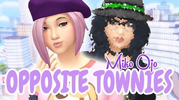 OPPOSITE TOWNIE - MIKO OJO Twin Sister | The Sims 4 Create A Sim + CC LINKS