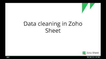 How to process data in a spreadsheet and make it analysis ready | Zoho Sheet