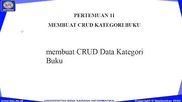Pertemuan 11 - Membuat CRUD Kategori Buku (Web Programming 2)